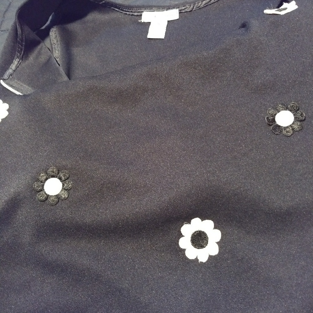 Vintage Mod Retro BoHo Dress w/daisies Small